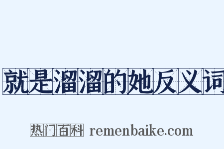 就是溜溜的她反义词是什么意思的图片